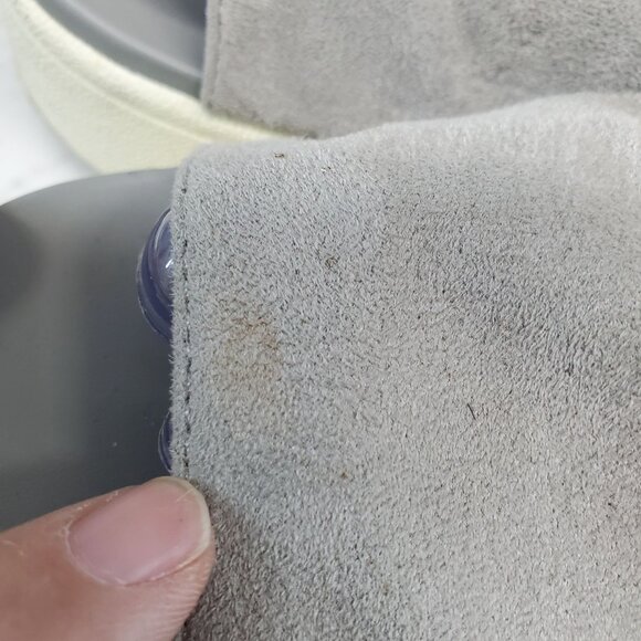 Marc Fisher Shoes Womens 7 Gray Textile Kandis Slides *Read* - Picture 2 of 12